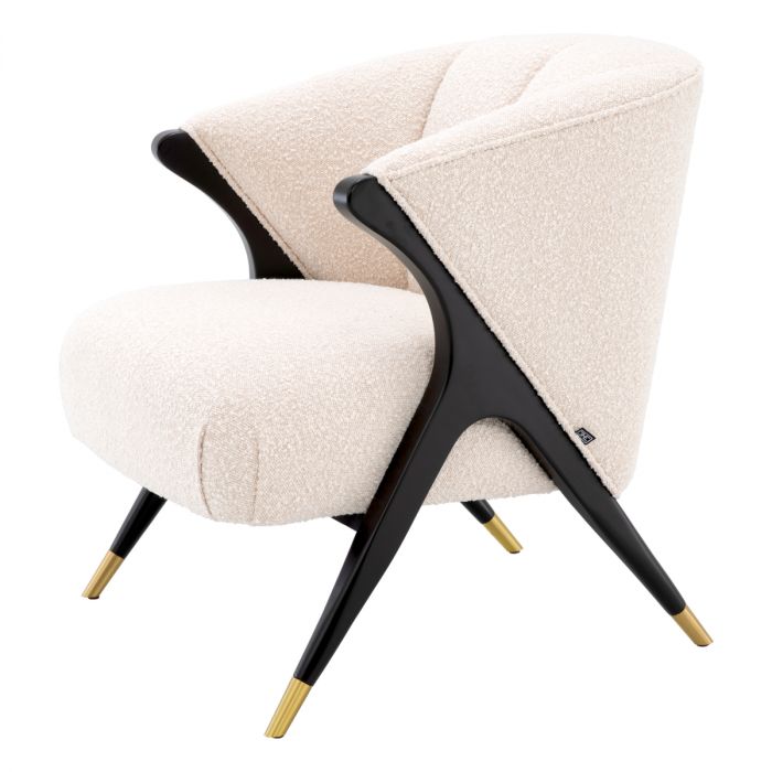 Chair Pavone bouclé cream