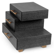 Nightstand Evendale charcoal oak veneer
