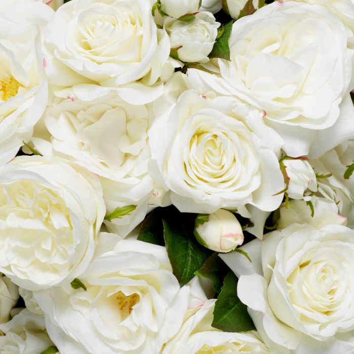 Bouquet of Roses three tone white real touch 72 pcs/3 varieties