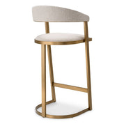 Bar Stool Dexter brushed brass finish loki natural