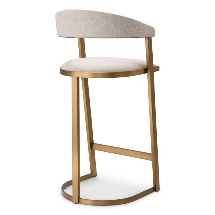 Bar Stool Dexter brushed brass finish loki natural