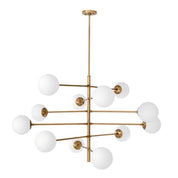 Chandelier Tortora antique brass finish