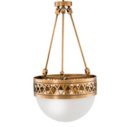 Chandelier Bistroquette antique brass finish