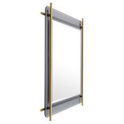 Mirror Quinn brushed brass finish