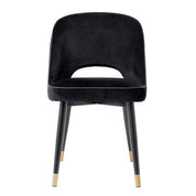 Silla de comedor Cliff Roche terciopelo negro juego de 2