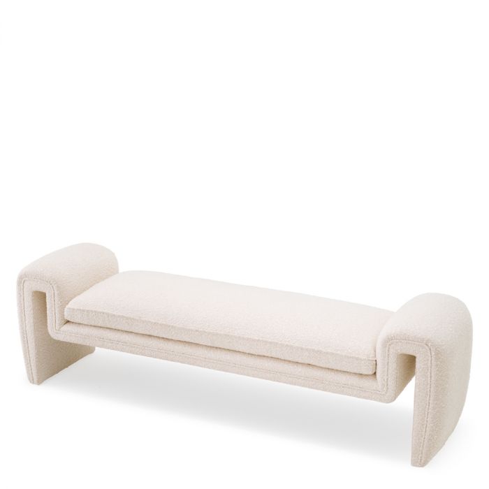 Banco Tondo L bouclé crema