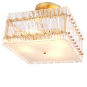 Ceiling Lamp Ruby square antique brass finish