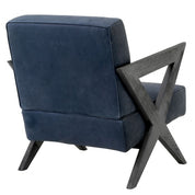 Chair Felippe black oak blue nubuck