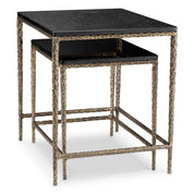 Side Table Ferndale black granite set of 2