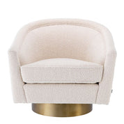 Swivel Chair Catene bouclé cream