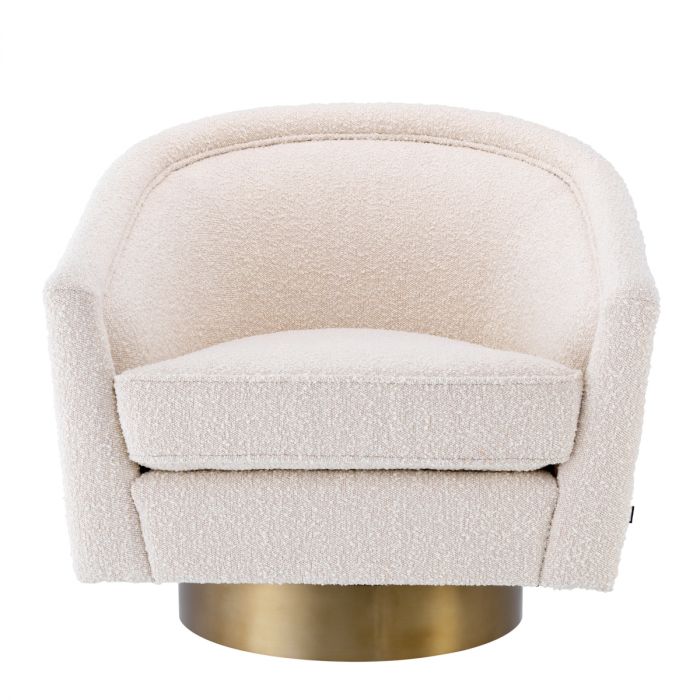 Swivel Chair Catene bouclé cream