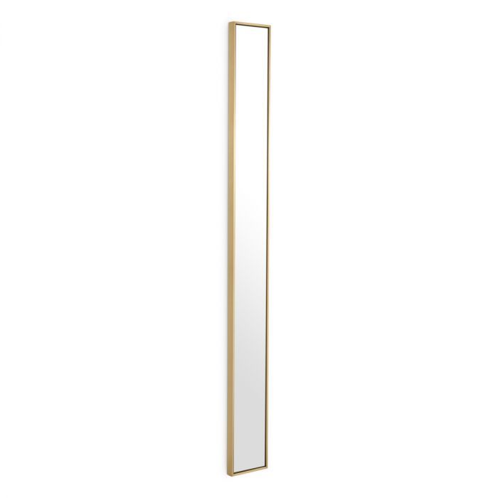 Mirror Redondo brushed brass finish 20 x 200 cm