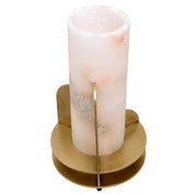 Table Lamp Claudel alabaster antique brass finish