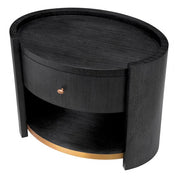 Nightstand Rosemberg charcoal grey oak veneer