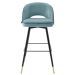 Bar Stool Cliff savona blue velvet set of 2