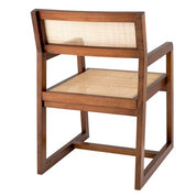 Silla de comedor Dinant clásica marrón