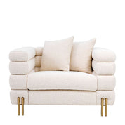 Silla York bouclé crema