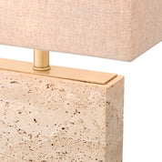 Table Lamp Newton S travertine incl shade