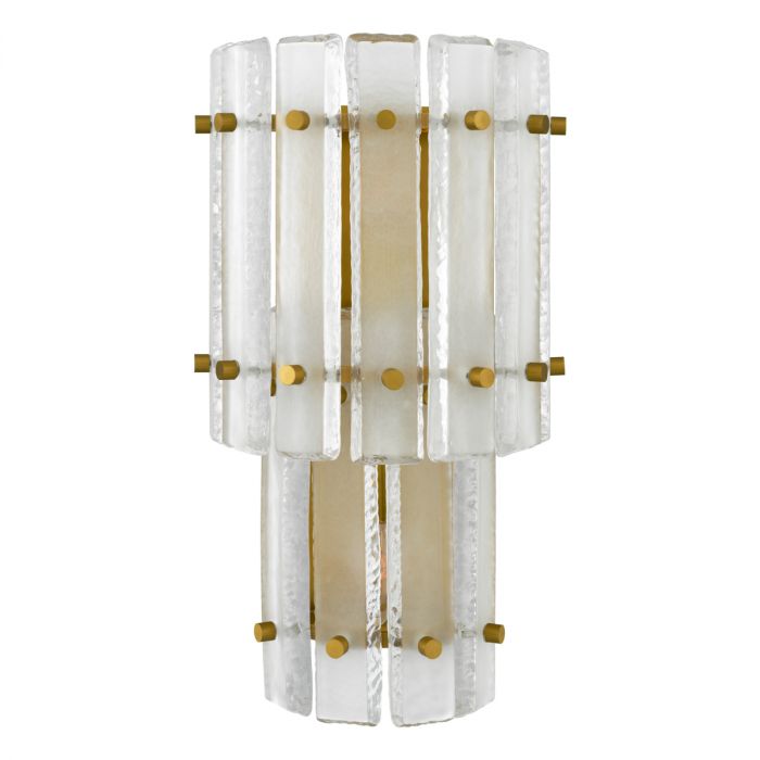 Wall Lamp Blason Double antique brass finish