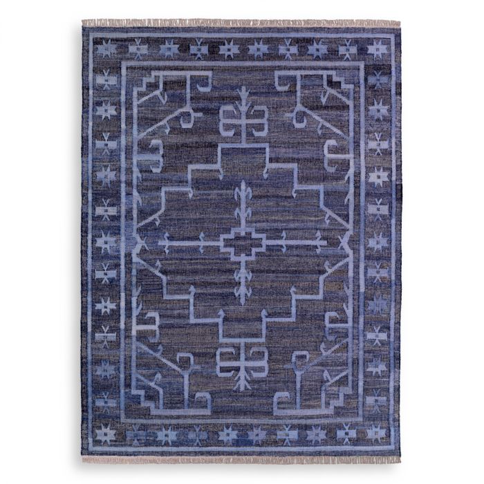 Alfombra Palmaria azul 300 x 400 cm
