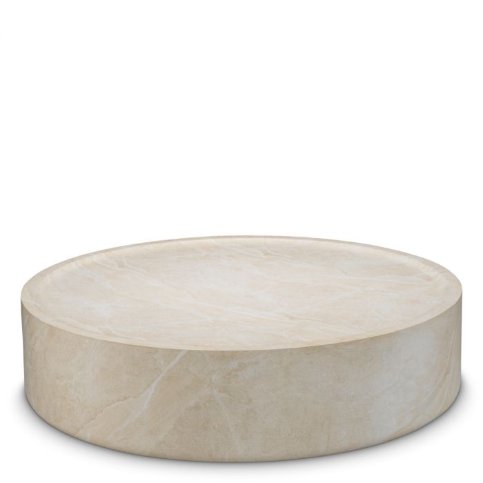 Mesa de centro para exteriores Joshua L imitación travertino