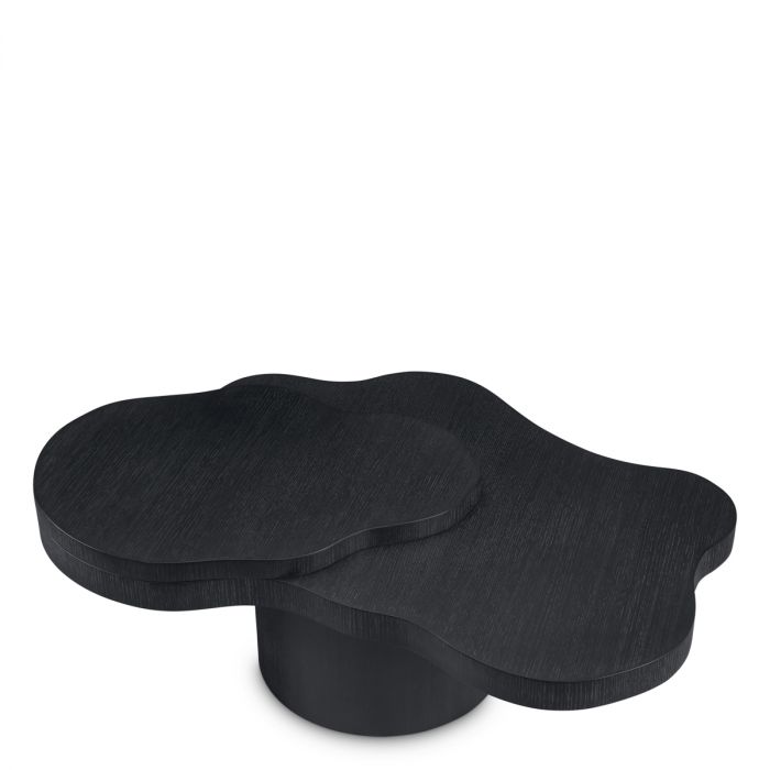 Mesa de centro Cesareo chapa de roble gris carbón