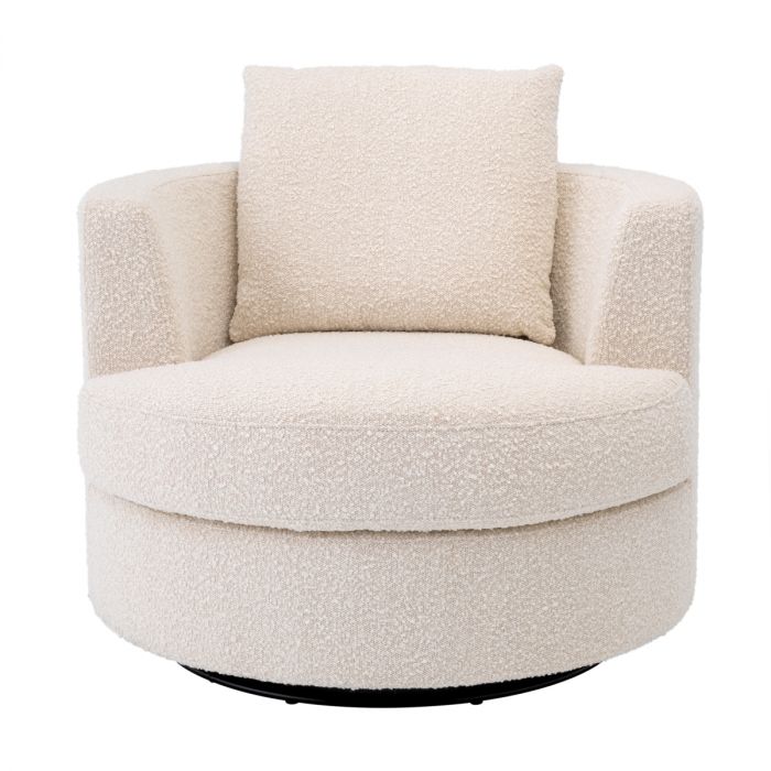 Swivel Chair Felix bouclé cream