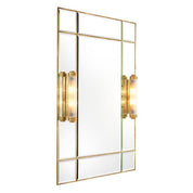 Mirror Beaumont with light vintage brass finish