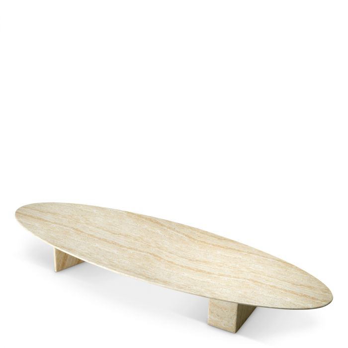 Mesa de centro para exterior Aurore imitación travertino
