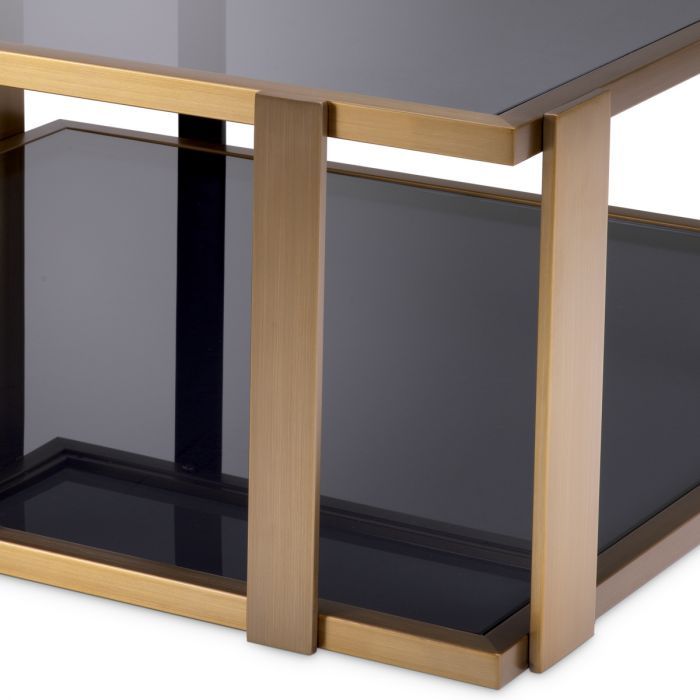 Mesa de centro Clio acabado latón cepillado