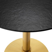 Dining Table Terzo Round brushed brass finish