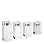 Tealight Holder Giancarlo high crystal glass set of 4