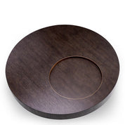 Coffee Table Otus round mocha oak veneer brushed brass finish