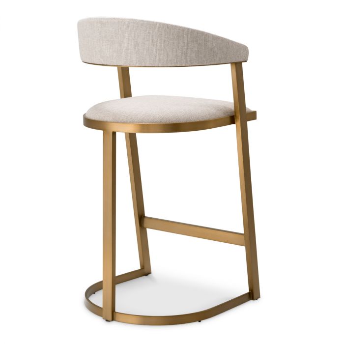 Counter Stool Dexter brushed brass finish loki natural