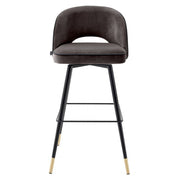 Bar Stool Cliff savona grey velvet set of 2
