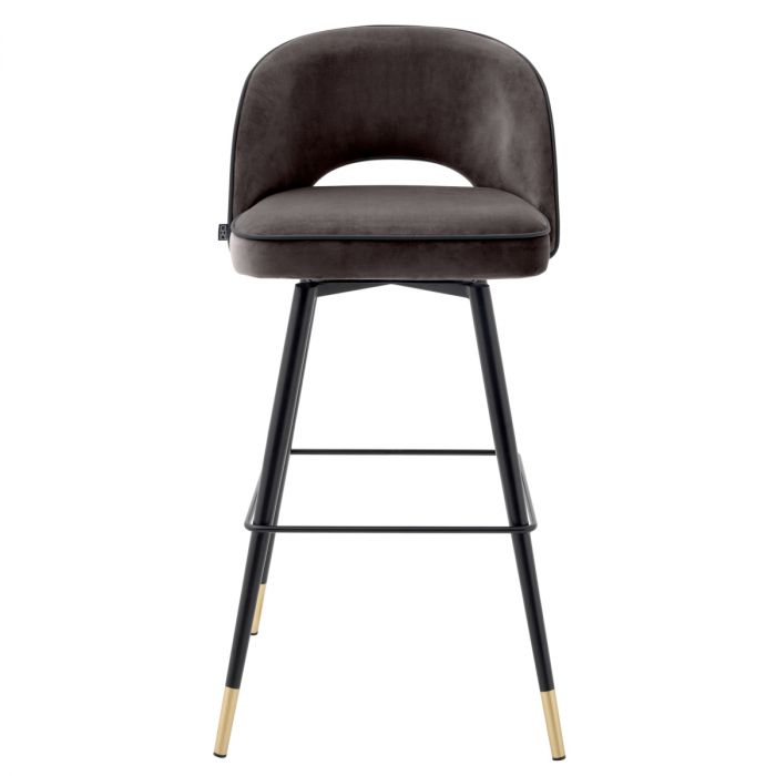 Bar Stool Cliff savona grey velvet set of 2
