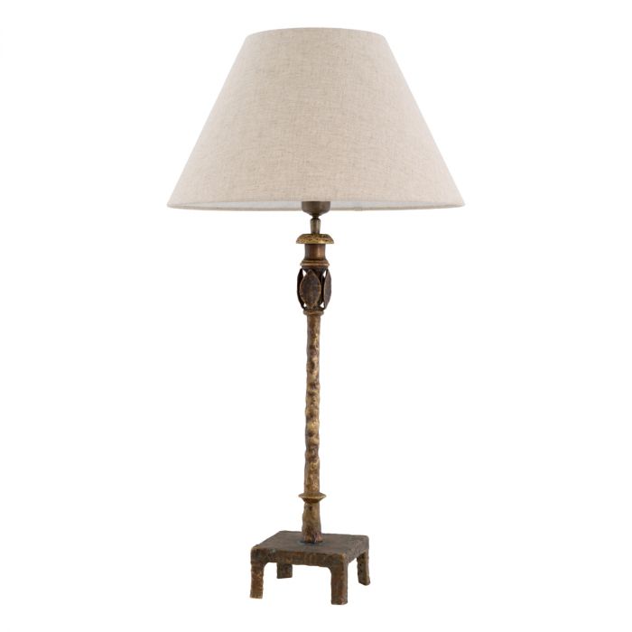 Table Lamp Santoro vintage brass finish incl shade