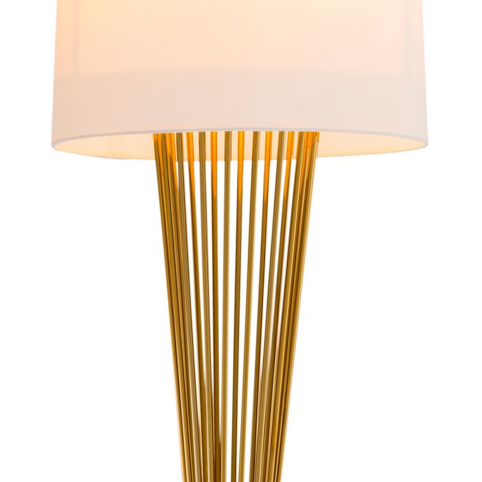 Floor Lamp Holmes gold finish incl shade