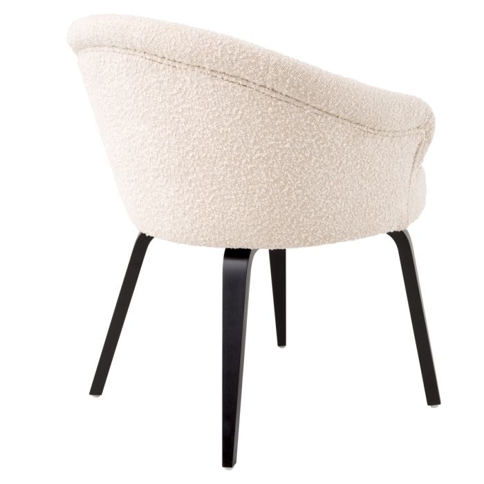 Silla de Comedor Moretti bouclé crema