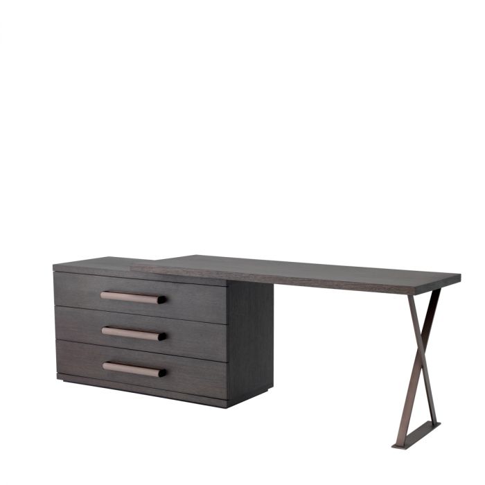 Desk Sanderson mocha straight oak veneer