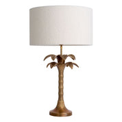 Table Lamp Mediterraneo vintage brass finish incl bouclé shade