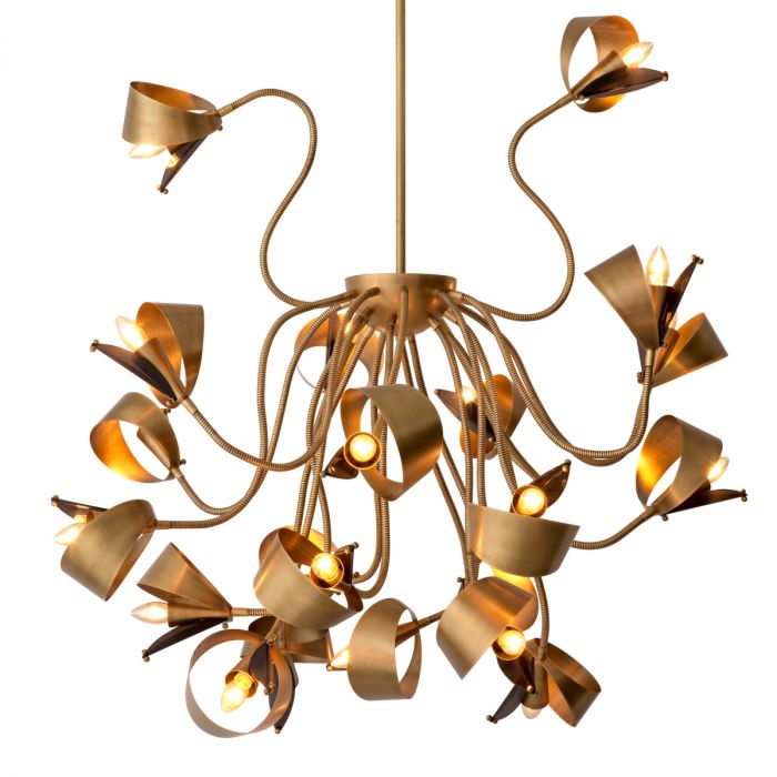 Chandelier Corrientes antique brass finish