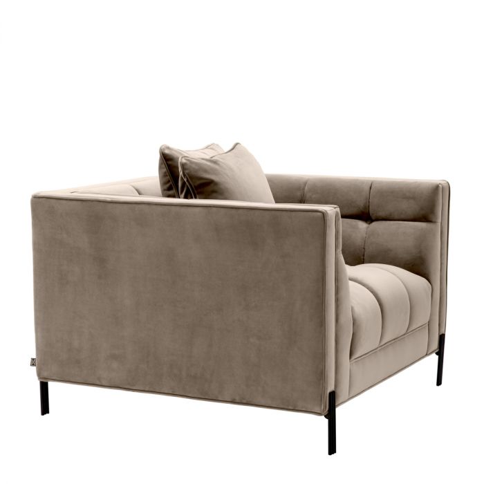 Silla Sienna savona terciopelo gris