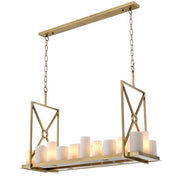 Chandelier Commodore light brushed brass finish