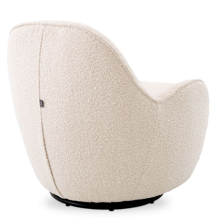 Swivel Chair Cupido bouclé cream