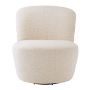 Silla giratoria Doria bouclé crema