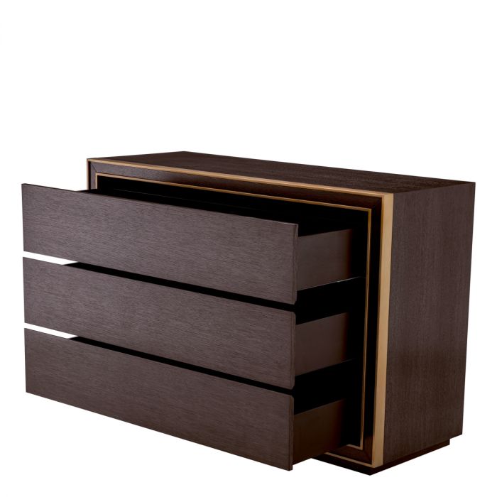 Drawer Dresser Camelot S brown oak veneer