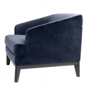Silla Monterey savona terciopelo azul medianoche