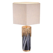 Table Lamp Miller vintage brass finish incl shade