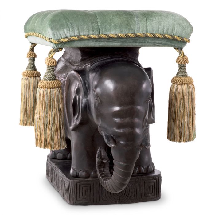 Stool Elephant bronze
